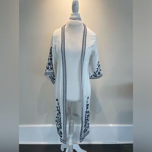 White Embroidered Kimono
